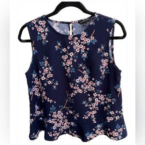 Banana Republic Cherry Blossoms Peplum Top (Petite S)